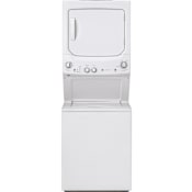 GE 31 Inch Wide Laundry Center with 3.8 Cu. Ft. Washer and 5.9 Cu. Ft. Electric Dryer with Automatic Load Sensing White