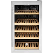 GE 19 Inch Wide 31 Wine Bottle Capacity and 109 Can Capacity Wine and Beverage Center Stainless Steel