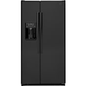 GE 36 Inch Wide 21.9 Cu. Ft. Side by Side Refrigerator with LED Lighting Black