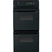 GE 24 Inch Wide Built-In Double Electric Oven with Self-Clean Mode and Clear View Window Black