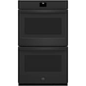 GE 30 Inch Wide 10 Cu. Ft. Electric Double Oven with Convection and Hidden Bake Element Black