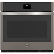 GE 30 Inch Wide 5 Cu. Ft. Fingerprint Resistant Electric Single Oven with Meat Thermometer and Convection Fingerprint Resistant Slate