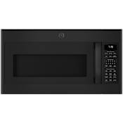GE 30 Inch Wide 1.9 Cu. Ft. 1000 Watt Over the Range Microwave with Four-Speed 400 CFM External Venting System and Recirculating Venting Kit Black