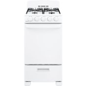 GE Hotpoint 20 Inch Wide 2.3 Cu. Ft. Free Standing Gas Range with Electric Pilotless Ignition White