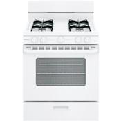 GE Hotpoint 30 Inch Wide 4.8 Cu. Ft. Free Standing Gas Range with Broiler Drawer and Cordless Battery Ignition White