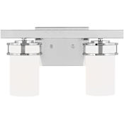 Generation Lighting Robie 2 Light 15" Wide Bathroom Vanity Light Chrome