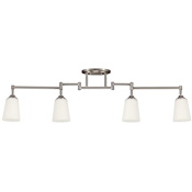 Generation Lighting 4 Light 48" Wide Fixed Rail Linear Ceiling Fixture Brushed Nickel