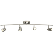Generation Lighting Talida 4 Light 37" Wide LED Fixed Rail Curved Linear Ceiling Fixture Brushed Nickel