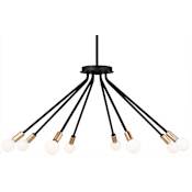 Generation Lighting Graham 8 Light 30" Wide Outdoor Chandelier Midnight Black