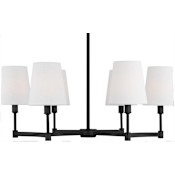Generation Lighting Chatfield 6 Light 26" Wide Chandelier Midnight Black