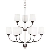 Generation Lighting Windom 9 Light 28" Wide Chandelier Bronze