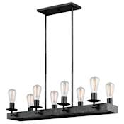 Generation Lighting Ravenwood Manor 8 Light 34" Wide Linear Chandelier Stardust