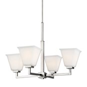 Generation Lighting Ellis Harper 4 Light 25" Wide Chandelier Brushed Nickel
