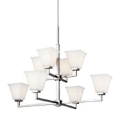Generation Lighting Ellis Harper 8 Light 36" Wide Chandelier Brushed Nickel