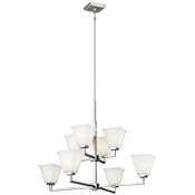 Generation Lighting Ellis Harper 8 Light 36" Wide Chandelier Brushed Nickel