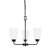Generation Lighting Kerrville 3 Light 18" Wide Chandelier Bronze