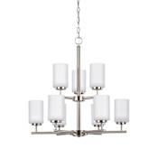 Generation Lighting Oslo 9 Light 26" Wide Chandelier Brushed Nickel
