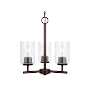 Generation Lighting Oslo 3 Light 15" Wide Pillar Candle Chandelier Bronze