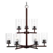 Generation Lighting Oslo 9 Light 26" Wide Pillar Candle Chandelier Bronze