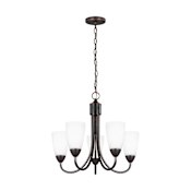 Generation Lighting Seville 5 Light 21" Wide LED Chandelier Bronze