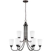 Generation Lighting Seville 9 Light 29" Wide Chandelier Bronze