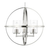Generation Lighting Alturas 3 Light 19" Wide Outdoor Pillar Candle Pendant Brushed Nickel