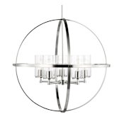 Generation Lighting Alturas 5 Light 27" Wide Outdoor Pillar Candle Pendant Brushed Nickel