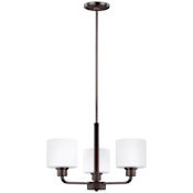 Generation Lighting Canfield 3 Light 20" Wide LED Chandelier Bronze