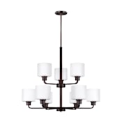 Generation Lighting Canfield 9 Light 31" Wide Chandelier Bronze