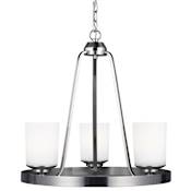 Generation Lighting Kemal 3 Light 19" Wide Chandelier Brushed Nickel
