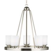 Generation Lighting Kemal 5 Light 24" Wide Chandelier Brushed Nickel