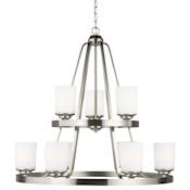 Generation Lighting Kemal 9 Light 30" Wide LED Ring Chandelier Brushed Nickel