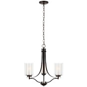 Generation Lighting Elmwood Park 3 Light 21" Wide LED Chandelier Bronze