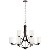 Generation Lighting Elmwood Park 9 Light 32" Wide LED Chandelier Bronze