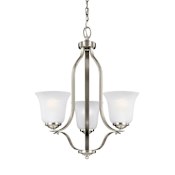 Generation Lighting Emmons 3 Light 20" Wide Chandelier Brushed Nickel