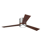 Generation Lighting Clarity 52" 3 Blade Indoor Ceiling Fan Brushed Steel