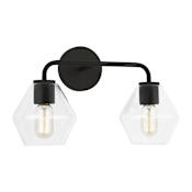 Generation Lighting Jett 2 Light 17" Wide Bathroom Vanity Light Midnight Black