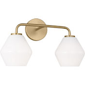 Generation Lighting Jett 2 Light 17" Wide Vanity Light Satin Brass