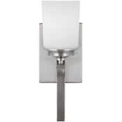 Generation Lighting Kemal 15" Tall LED Bathroom Sconce Brushed Nickel
