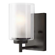 Generation Lighting Elmwood Park 8" Tall Bathroom Sconce Bronze