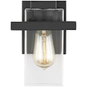 Generation Lighting Mitte 8" Tall Bathroom Sconce Midnight Black