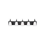Generation Lighting Seville 5 Light 36" Wide LED Vanity Light Midnight Black