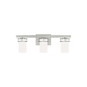 Generation Lighting Robie 3 Light 24" Wide Bathroom Vanity Light Brushed Nickel