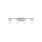 Generation Lighting Robie 4 Light 34" Wide Bathroom Vanity Light Brushed Nickel