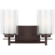 Generation Lighting Elmwood Park 2 Light 13" Wide LED Vanity Light Bronze
