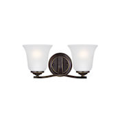 Generation Lighting Emmons 2 Light 15" Wide Bathroom Vanity Light Bronze