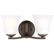 Generation Lighting Emmons 2 Light LED Vanity Light Bronze