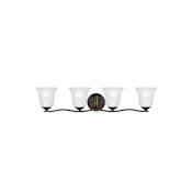 Generation Lighting Emmons 4 Light 32" Wide Bathroom Vanity Light Bronze