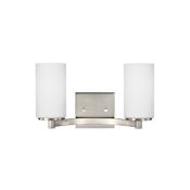 Generation Lighting Hettinger 2 Light 14" Wide Bathroom Vanity Light Brushed Nickel