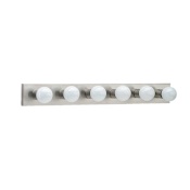Generation Lighting Center Stage 6 Light 36" Wide Vanity Strip Brushed Stainless